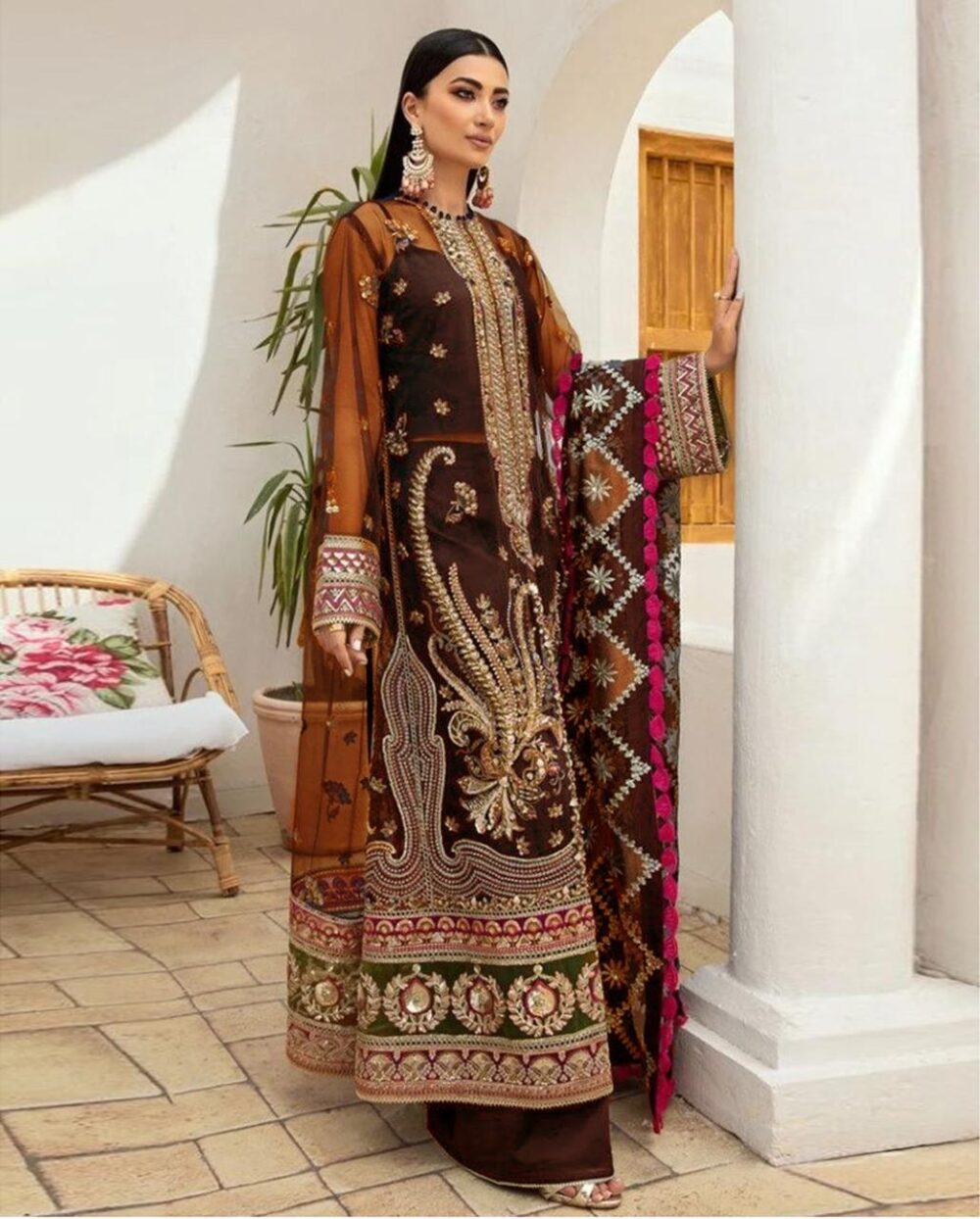 Maryum Hussain Lawn Embroidered Unstitched Suit – 5007