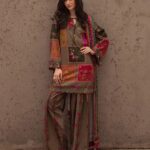 Baroque karandi 3 piece printed unstitched suit with printed dupatta – 5022 by Nooriza Fabric