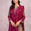 Maria B dhanakh embroidered 3 piece suit with wool shawl – Code 5023 by Nooriza Fabric