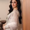 Asim Jofa White Organza Embroidered Unstitched Suit 5015 available at Nooriza Fabric