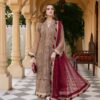 Noorma Kamal unstitched replica chiffon suit with sequin work and malai trouser – 5019 by Nooriza Fabric