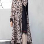 Baroque karandi 3 piece unstitched printed suit with matching dupatta – Code 5027