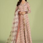 Baroque Karandi 3PC Suit Code 5046 Nooriza Fabric – Printed Shirt, Trouser & Dupatta