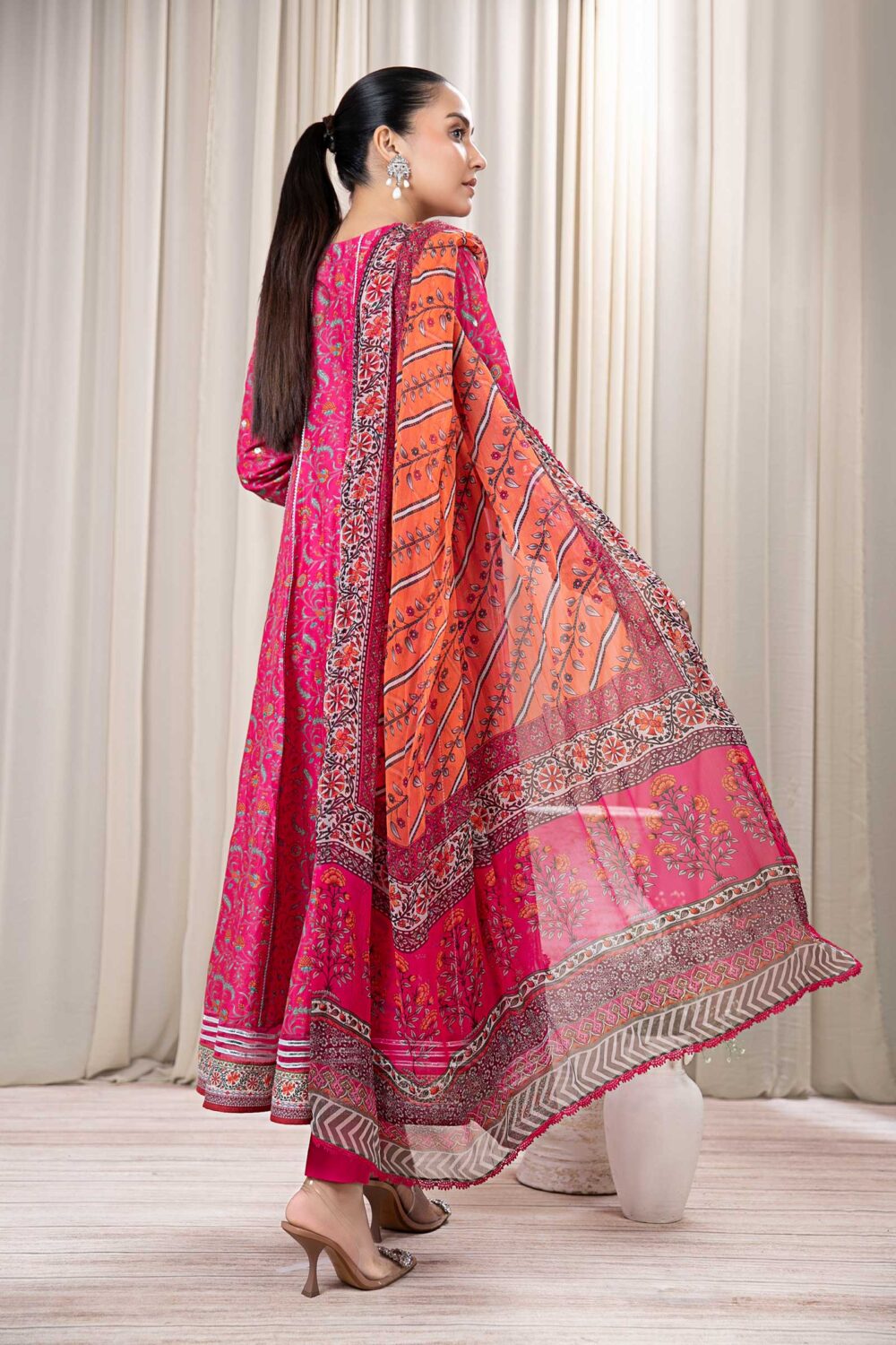 Baroque Karandi Printed 3PC Suit Code 5046 by Nooriza Fabric with Shirt, Trouser, and Dupatta