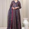 Baroque Karandi 3PC Suit Code 5045 by Nooriza Fabric with Printed Shirt, Trouser, and Dupatta