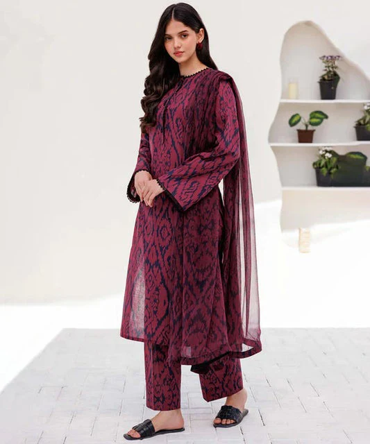 Karandi 3PC Digital Printed Dress Code 5042 by Nooriza Fabric with Printed Dupatta and Trouser