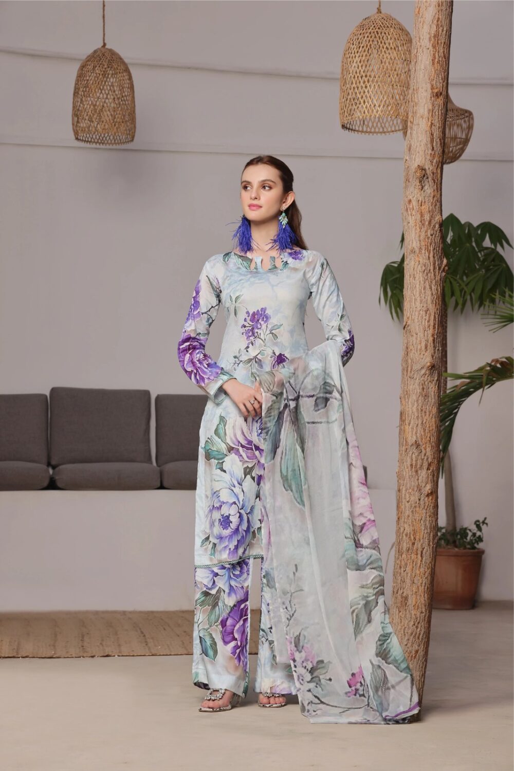 Lawn Hit Code 5055 Elegant Lawn Suit Nooriza Fabric