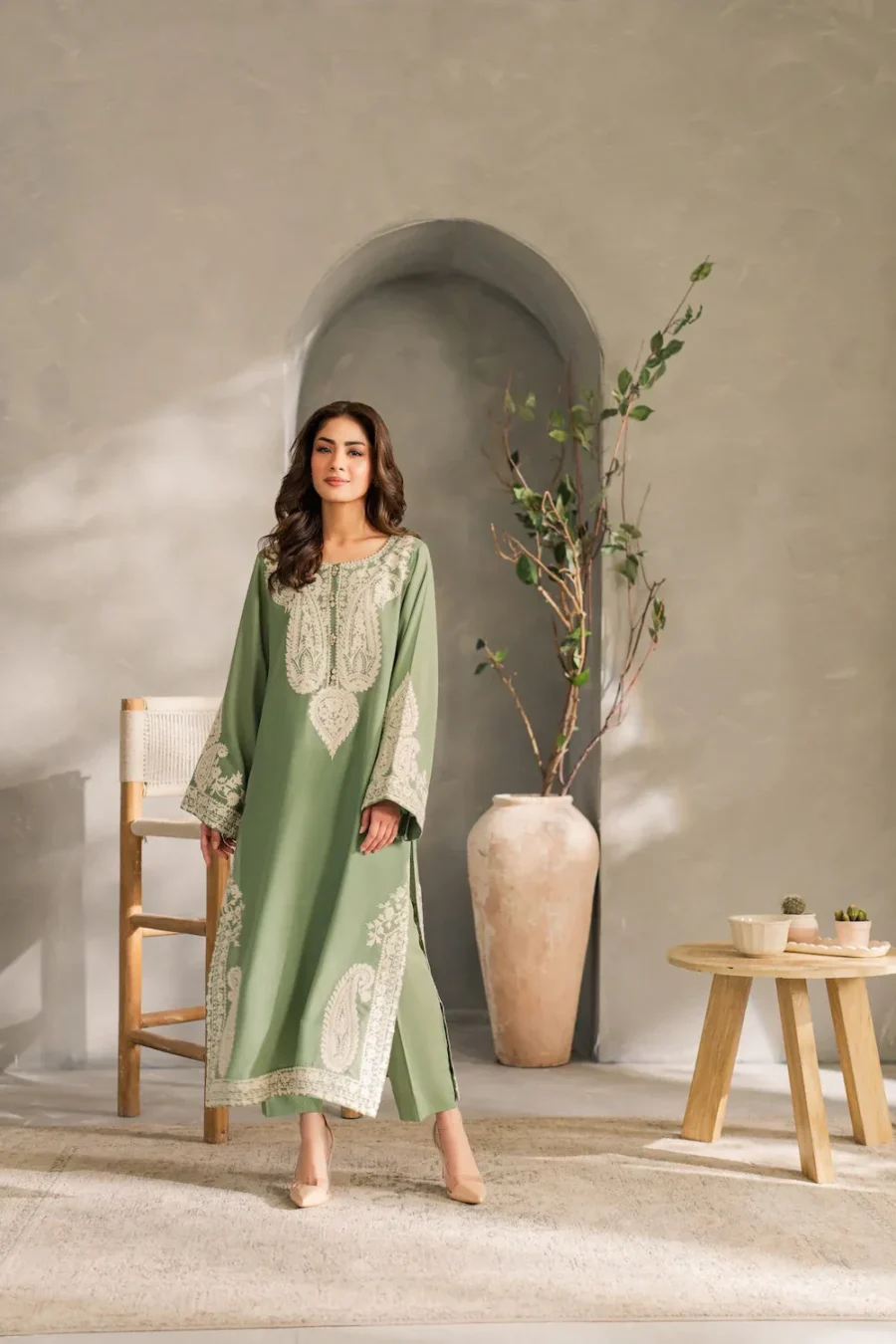 Aafreen Embroidered 3PC Luxury Lawn Suit with Chiffon Dupatta Code 5061 by Nooriza Fabric