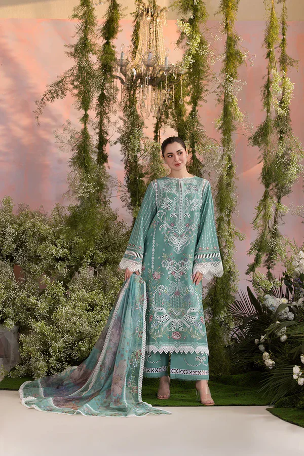 Sobia Nazir Summer 3PC Lawn Chikankari Embroidered Suit Code 5059 by Nooriza Fabric